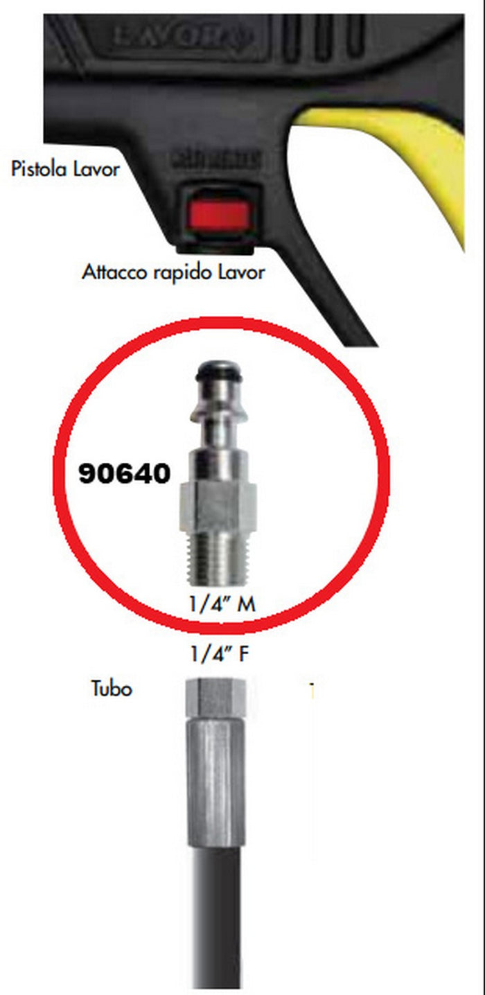 innesto rapido per idropulitrice 1/4 m 90640