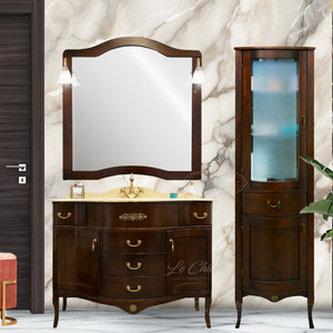 Arredo bagno London classico noce con colonna