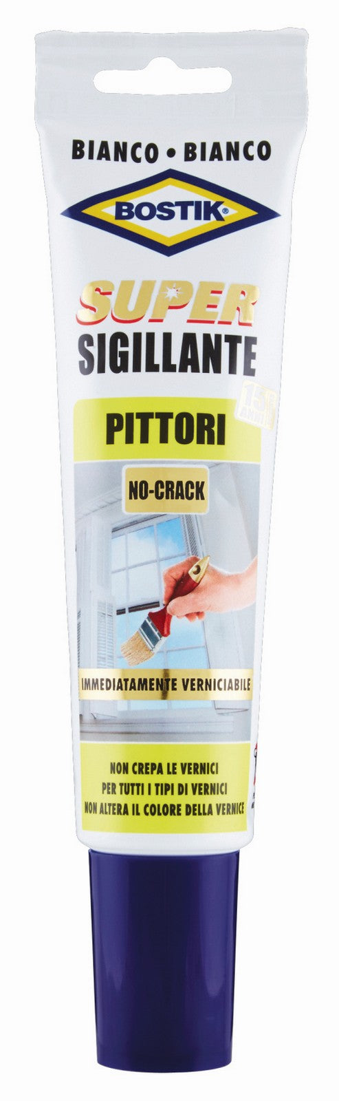 6pz bostik super sigillante acrilico bianco pittori 150ml 90826