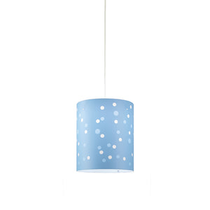 Sospensione Moderna A 1 Luce Pois Xl In Polilux Bicolor Blu' Made In Italy