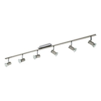 Spot Moderno Rottelo In Acciaio Nichel Satinato 6 Luci Gu10 4,6W Ip20