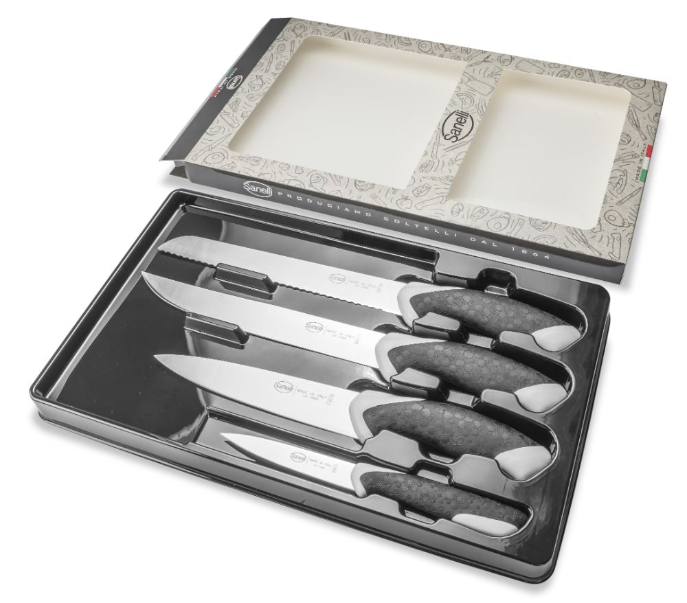 Set Coltelli da Cucina 4 Pezzi Manico Antiscivolo Sanelli Sakura