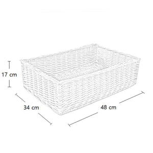 Cesta espositore portapane in vimini rettangolare cm 48 x 34 h 17