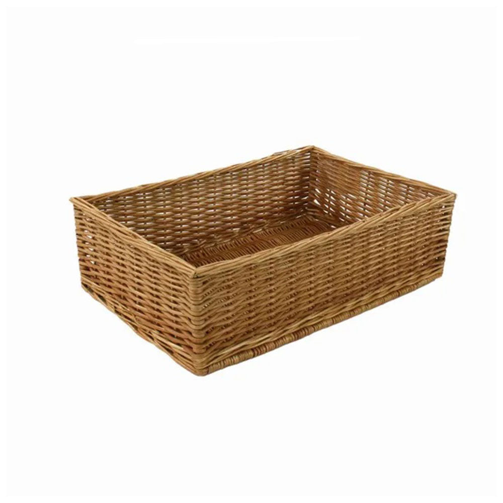 Cesta espositore portapane in vimini rettangolare cm 48 x 34 h 17