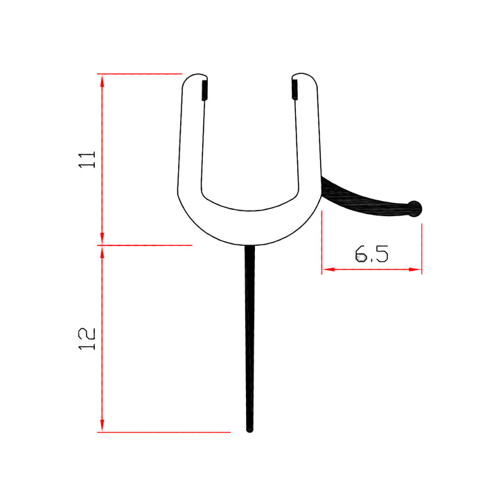 Guarnizione Per Box Doccia Con Gocciolatoio Per Vetri Curvi Vetro 6mm