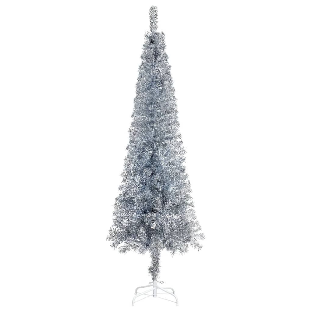 Albero di Natale Sottile Argento 180 cm