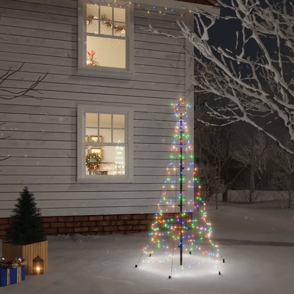 Albero di Natale con Puntale Colorato 200 LED 180 cm