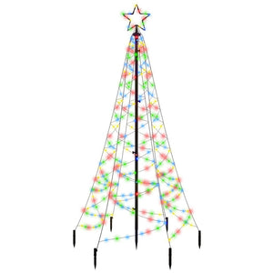 Albero di Natale con Puntale Colorato 200 LED 180 cm