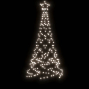 Albero di Natale con Puntale Bianco Freddo 200 LED 180 cm