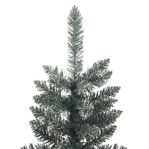 Albero di Natale Artificiale Sottile con Base Verde 150 cm PVC