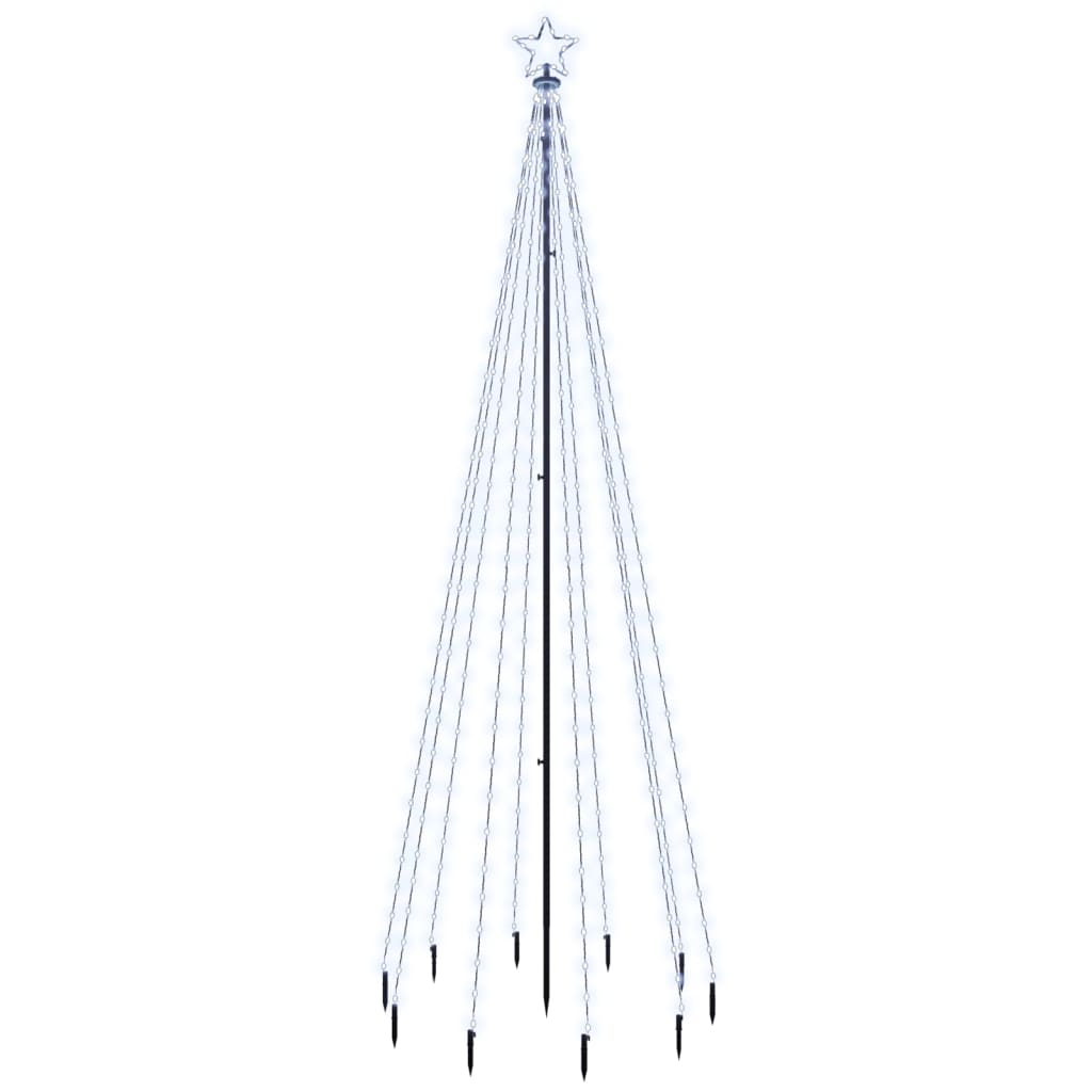 Albero di Natale con Puntale Bianco Freddo 310 LED 300 cm