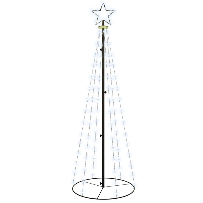 Albero di Natale a Cono Bianco Caldo 108 LED 70x180 cm