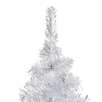 Albero di Natale Artificiale con LED e Palline Argento 180 cm PET