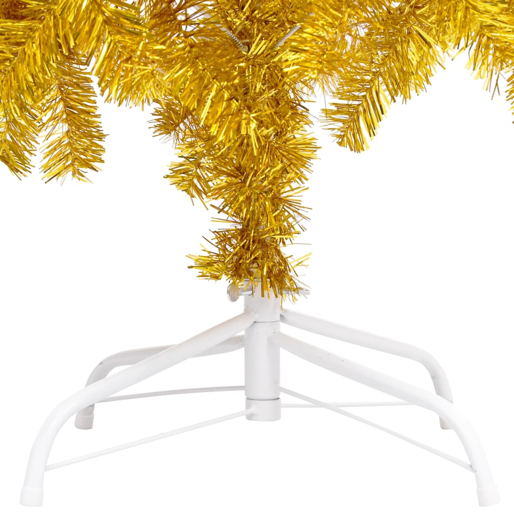 Set Albero di Natale Artificiale con LED Palline Oro 150 cm PET