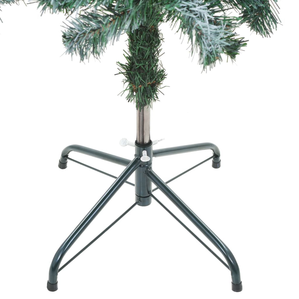 Set Albero di Natale Glassato con Set LED Palline e Pigne 150cm