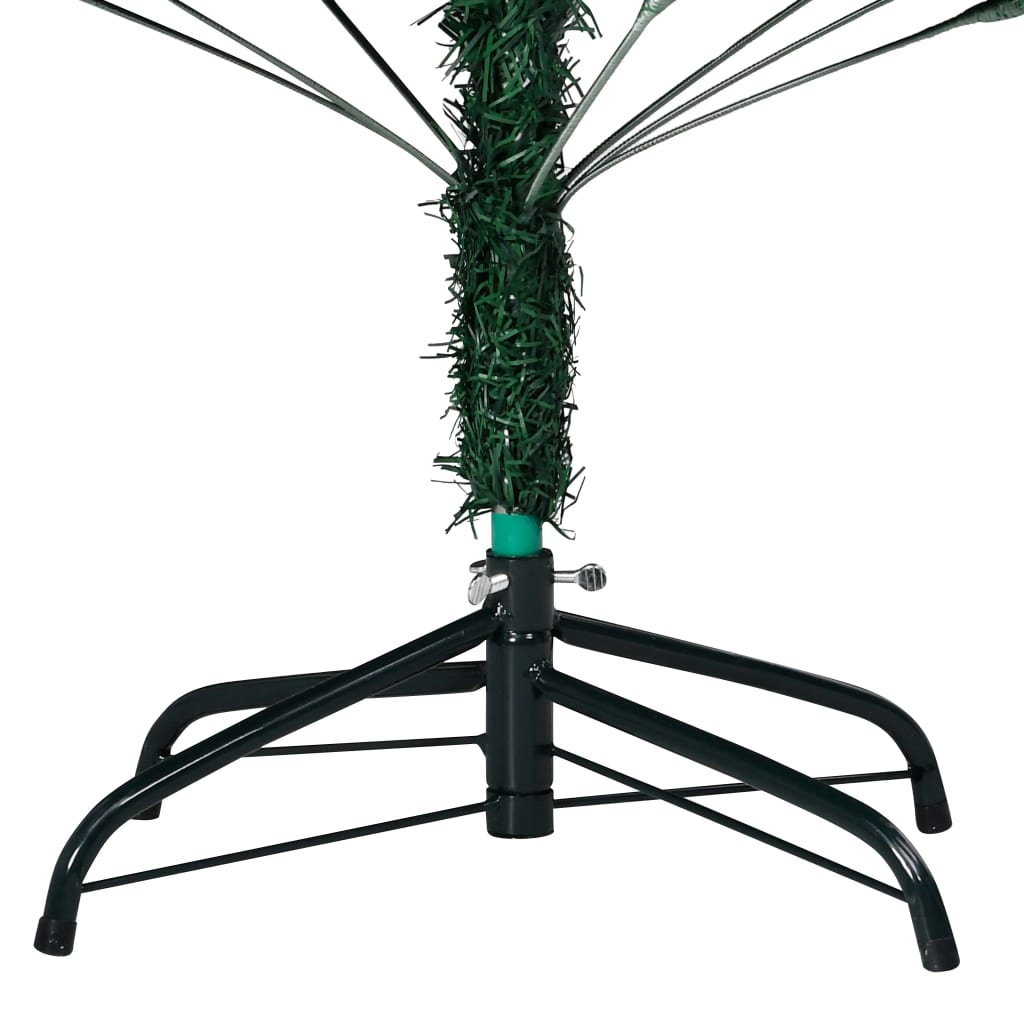 Set Albero di Natale Artificiale con LED e Palline Verde 150cm PVC