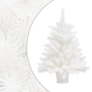 Set Albero di Natale Artificiale con LED e Palline Bianco 65 cm