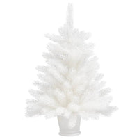 Set Albero di Natale Artificiale con LED e Palline Bianco 65 cm