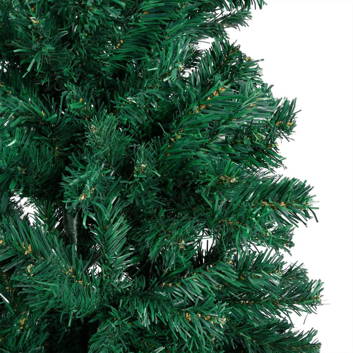 Set Albero di Natale Artificiale con LED e Palline Verde 210cm PVC