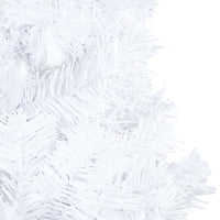 Albero di Natale Artificiale con LED e Palline Bianco 210 cm PVC