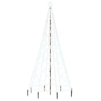 Albero di Natale con Palo in Metallo 500 LED Bianco Freddo 3 m