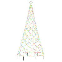 Albero di Natale con Palo in Metallo 500 LED Multicolore 3 m