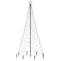 Albero di Natale con Palo in Metallo 500 LED Multicolore 3 m