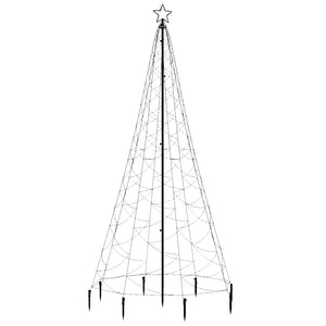 Albero di Natale con Palo in Metallo 500 LED Multicolore 3 m