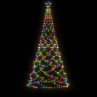 Albero di Natale con Palo in Metallo 500 LED Multicolore 3 m