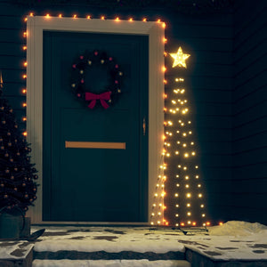 Albero di Natale a Cono con 70 LED Bianco Caldo 50x120 cm