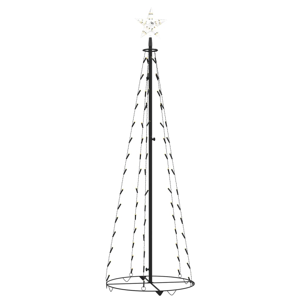 Albero di Natale a Cono con 70 LED Bianco Caldo 50x120 cm