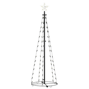 Albero di Natale a Cono con 70 LED Bianco Caldo 50x120 cm