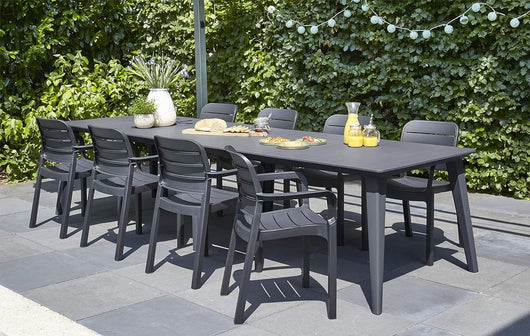 Keter tavolo in resina rettangolare allungabile Lima Table320 157-313x98x74h Grafite Grigio