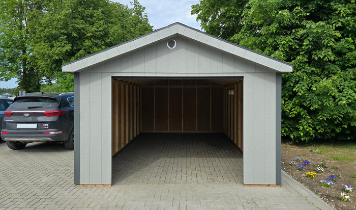 Garage di qualità premium 21 m²- L378xL648 cm - Capannone da giardino Timbela M992B