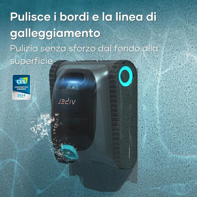 AIPER Scuba S1 Robot Piscina Senza Fili, 4 Modalità, 150 Min di Autonomia, Arrampicata Parete, Navigazione Intelligente 2.0, Fino a 150mq, Nero