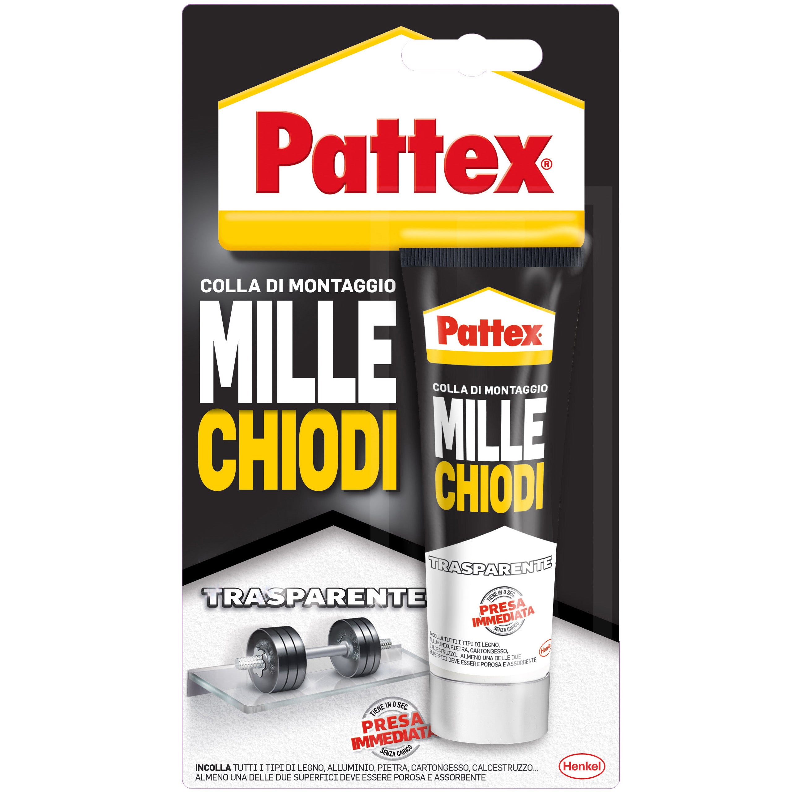 PATTEX MILLECHIODI TRASPARENTE BLISTER GR 40 HENKEL ITALIA PZ 12,0