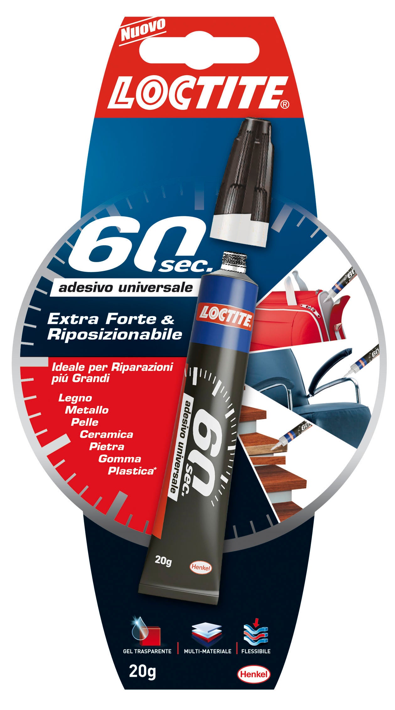 LOCTITE ADESIVO UNIVERSALE 60 SECONDI HENKEL ITALIA PZ 12,0