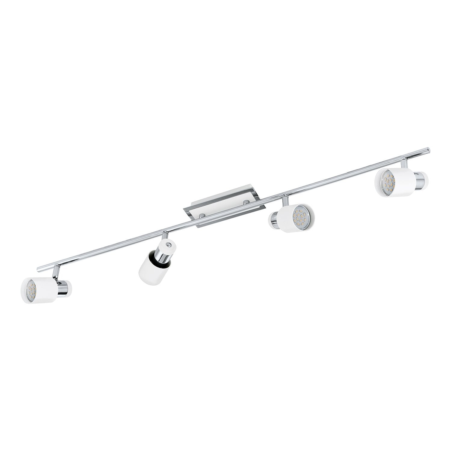 Spot Moderno Davida In Acciaio Cromo 4 Luci Gu10 4,6W Ip20