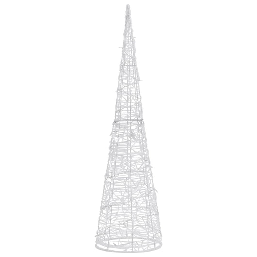 Piramide Decorativa Cono Luce LED Acrilico Bianco Freddo 90 cm