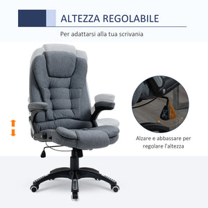 EASYCOMFORT  Sedia da Ufficio Ergonomica Reclinabile altezza Regolabile - Grigio