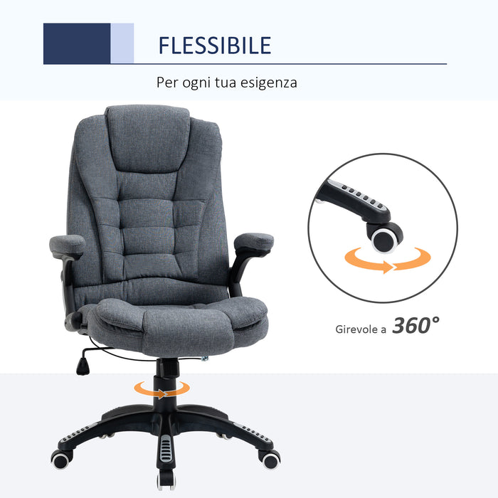 EASYCOMFORT  Sedia da Ufficio Ergonomica Reclinabile altezza Regolabile - Grigio