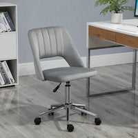 EasyComfort Sedia da Ufficio Ergonomica e Girevole, Sedia Imbottita per Scrivania con Altezza Regolabile, Grigio 49x54x79-91cm