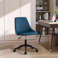 EASYCOMFORT  Sedia da Ufficio ergonomica girevole con altezza regolabile in velluto - Blu