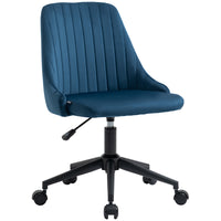 EASYCOMFORT  Sedia da Ufficio ergonomica girevole con altezza regolabile in velluto - Blu