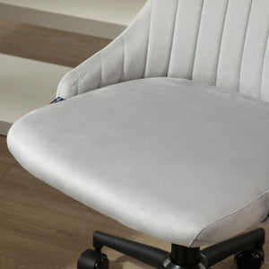 EASYCOMFORT  Sedia da Ufficio ergonomica girevole con altezza regolabile in Velluto - Grigio