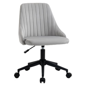 EASYCOMFORT  Sedia da Ufficio ergonomica girevole con altezza regolabile in Velluto - Grigio