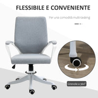 EASYCOMFORT  Sedia da Ufficio Ergonomica con Altezza Regolabile e Funzione Dondolo - Grigio