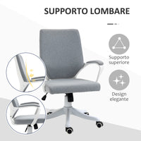 EASYCOMFORT  Sedia da Ufficio Ergonomica con Altezza Regolabile e Funzione Dondolo - Grigio