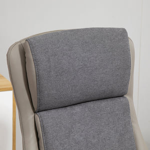 EASYCOMFORT  Sedia da Ufficio Elegante a 2 Tessuti, Sedia Ergonomica ad Altezza Regolabile, 65x72x108-118 cm, Grigia