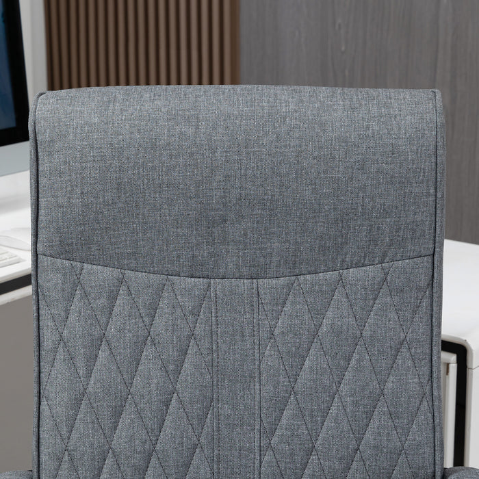 EASYCOMFORT  Sedia da Ufficio Girevole con Funzione Dondolo e Altezza Regolabile, 65x65x102-112.5cm, Grigio